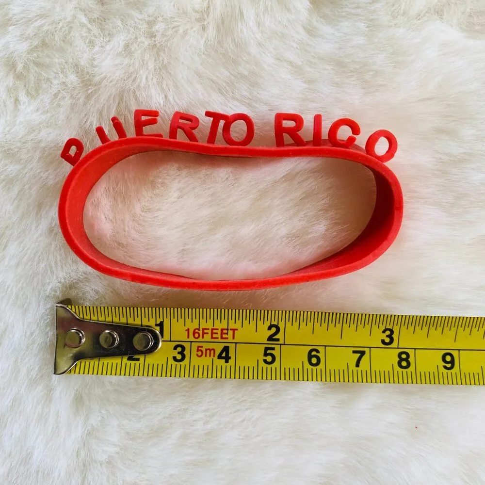 Kid’s Puerto Rico red silicone bracelet unisex